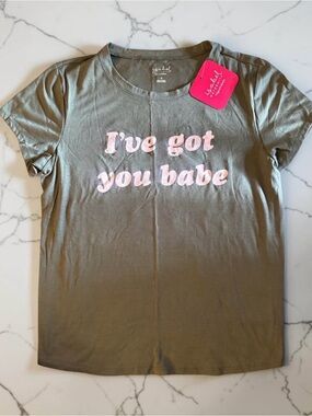 Isabel Maternity by Ingrid & Isabel Olive Tee with Pink Graphic